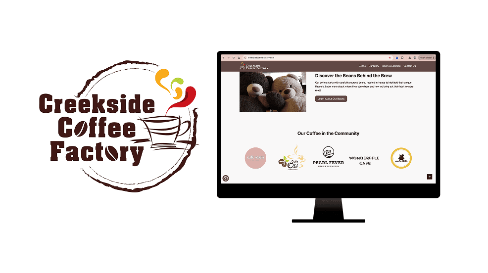 Creekside Coffee Factory Website Mockup